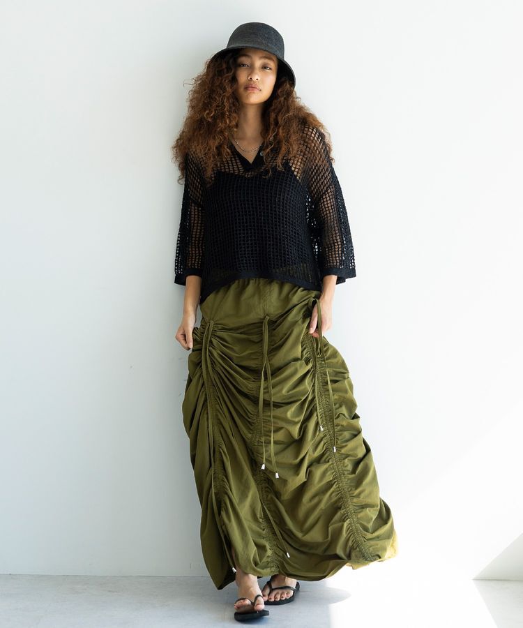 GARAGE OF GOOD CLOTHING「スクエアメッシュポロプルオーバー」|ニット・セーター|