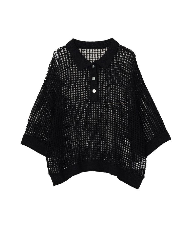 GARAGE OF GOOD CLOTHING「スクエアメッシュポロプルオーバー」|ニット・セーター|