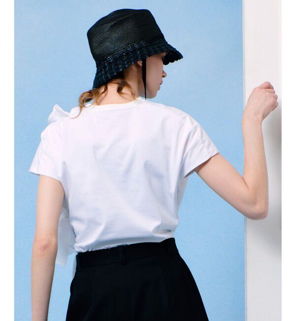 LOULOU WILLOUGHBY「【LOULOU WILLOUGHBY】ギャザーレイヤーＴシャツ」|Tシャツ・カットソー|