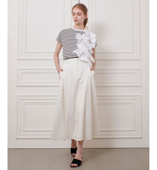 LOULOU WILLOUGHBY「【LOULOU WILLOUGHBY】ギャザーレイヤーＴシャツ」|Tシャツ・カットソー|