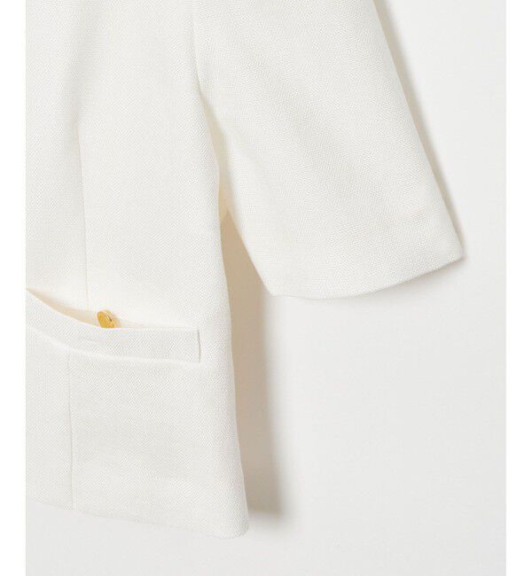 LOULOU WILLOUGHBY「【LOULOU WILLOUGHBY】ブライトリネン半袖ジャケット」|テーラードジャケット|