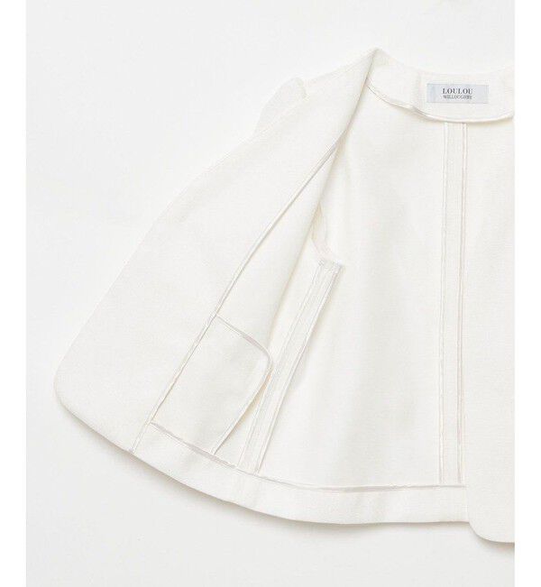 LOULOU WILLOUGHBY「【LOULOU WILLOUGHBY】ブライトリネン半袖ジャケット」|ノーカラージャケット|