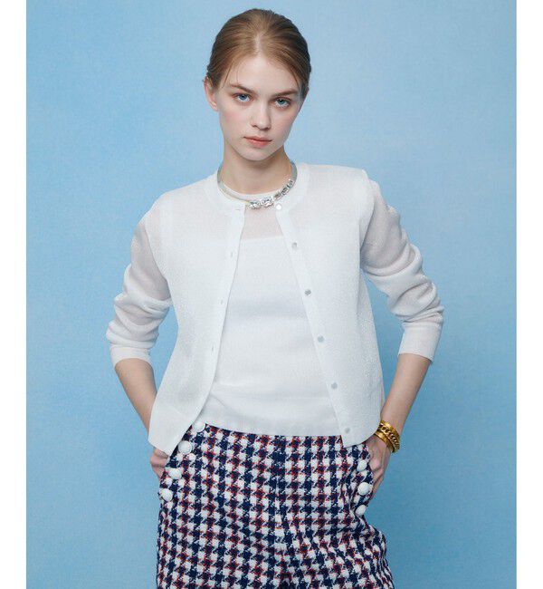 LOULOU WILLOUGHBY「【LOULOU WILLOUGHBY】シアージャガードカーディガン」|カーディガン|