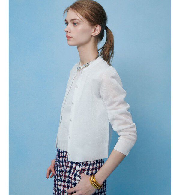 LOULOU WILLOUGHBY「【LOULOU WILLOUGHBY】シアージャガードカーディガン」|カーディガン|