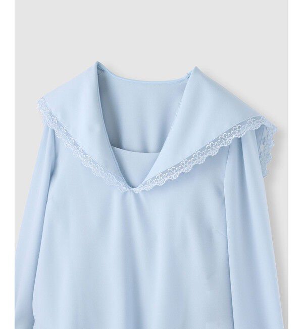 LOULOU WILLOUGHBY「【LOULOU WILLOUGHBY】セーラーカラージョーゼットブラウス」|シャツ・ブラウス|