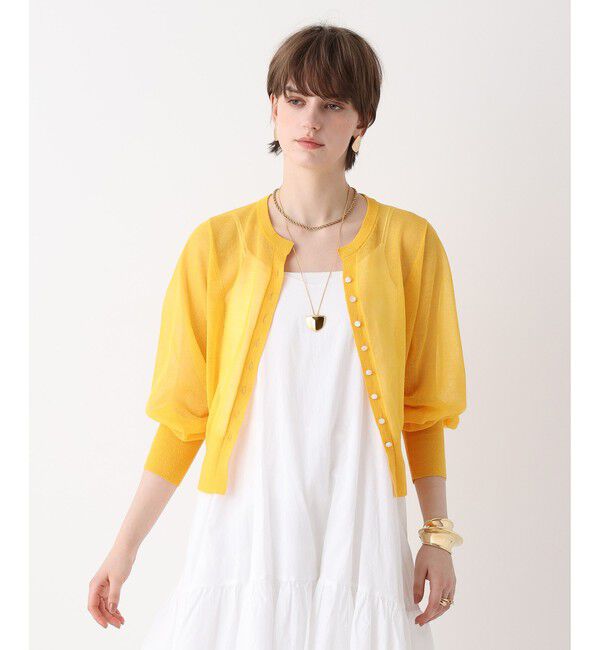 allureville「シアーラミスキッパーカーディガン」|ニット・セーター|