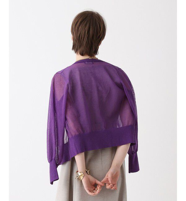 allureville「シアーラミスキッパーカーディガン」|ニット・セーター|