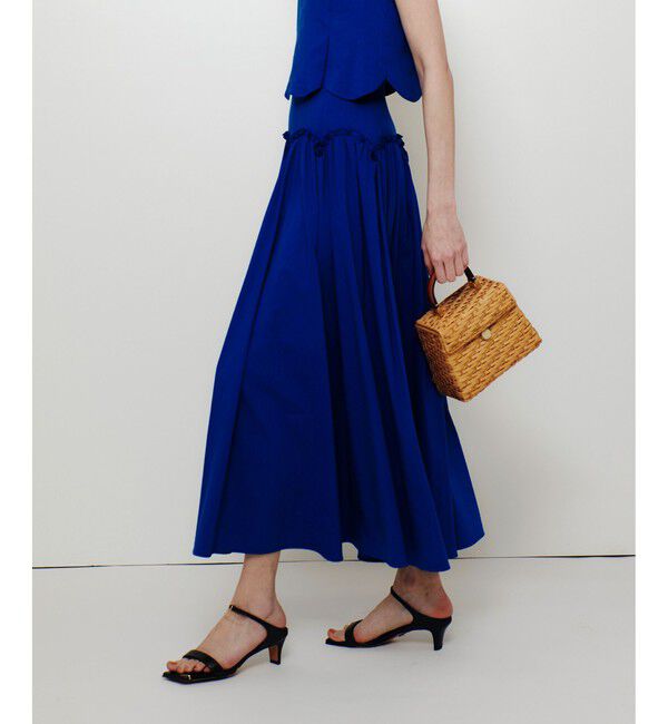 LOULOU WILLOUGHBY「【LOULOU WILLOUGHBY】コットンリネンスカラップスカート」|フレア|