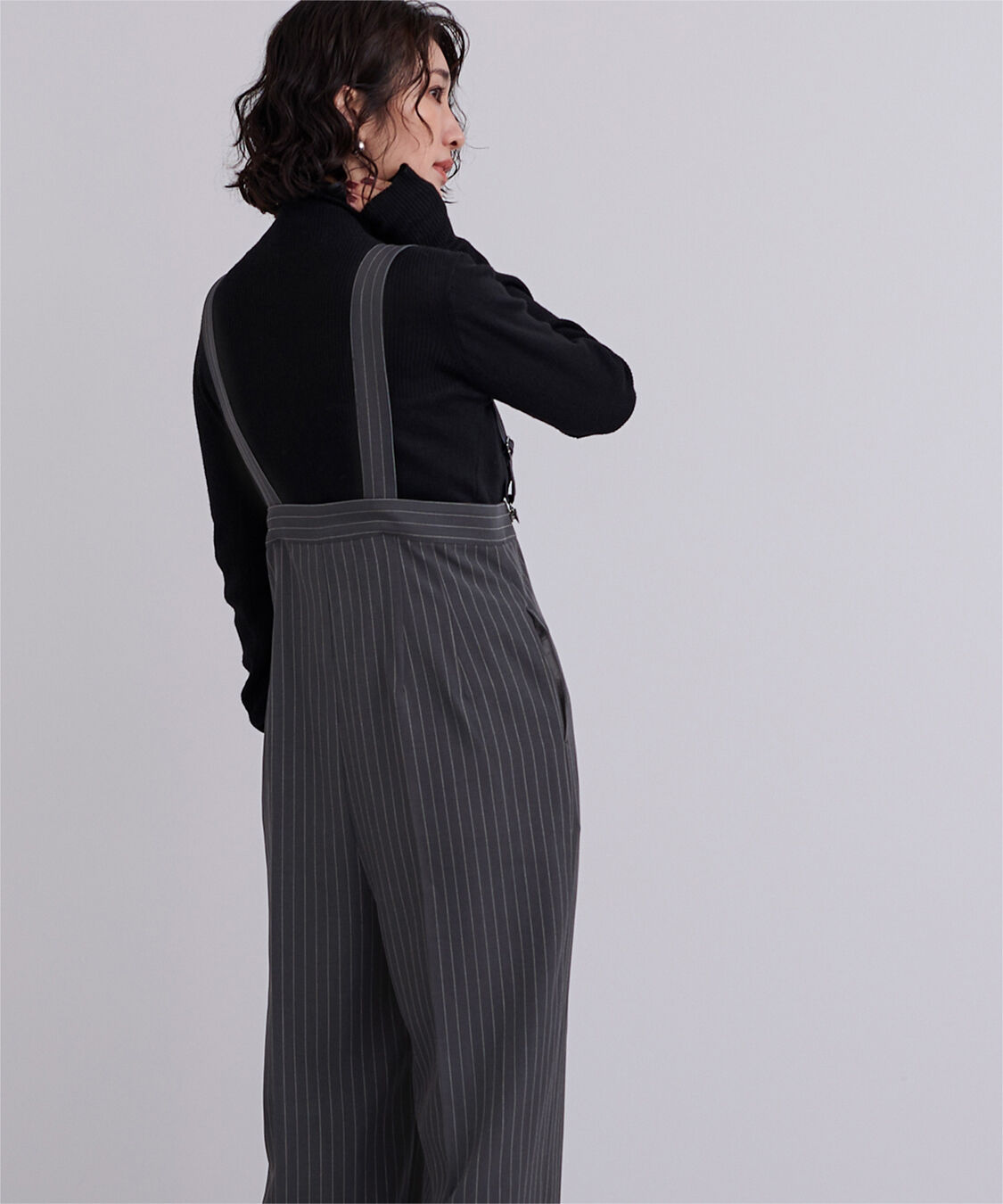 ur's「センタープレスダブルサロペットパンツ」|オールインワン|