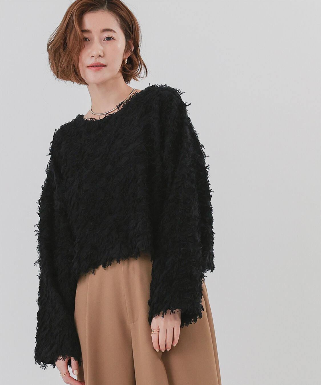 ur's「フリンジクロップドニット」|ニット・セーター|