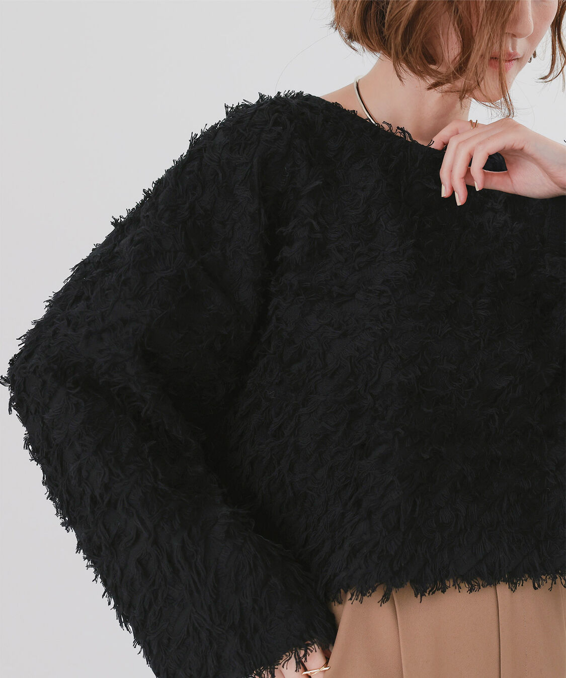 ur's「フリンジクロップドニット」|ニット・セーター|