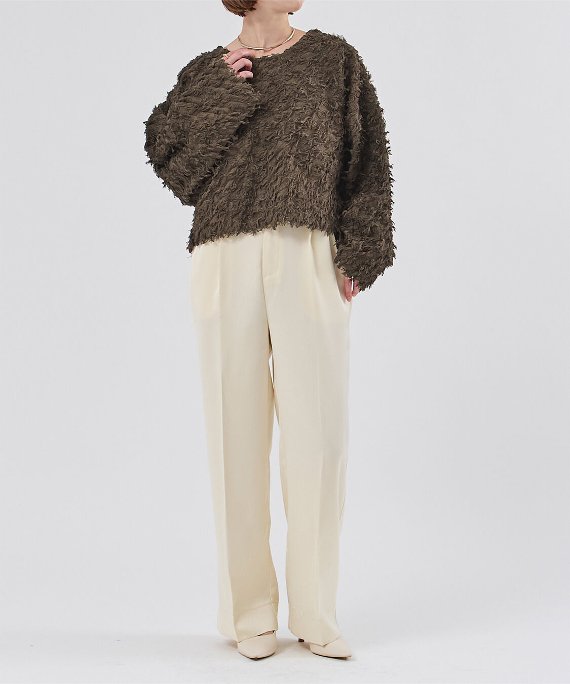 ur's「フリンジクロップドニット」|ニット・セーター|