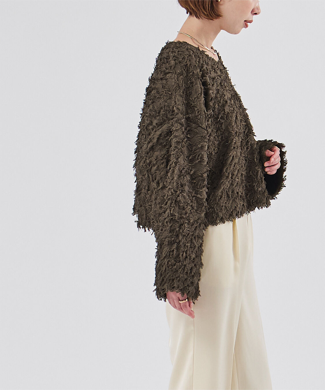 ur's「フリンジクロップドニット」|ニット・セーター|