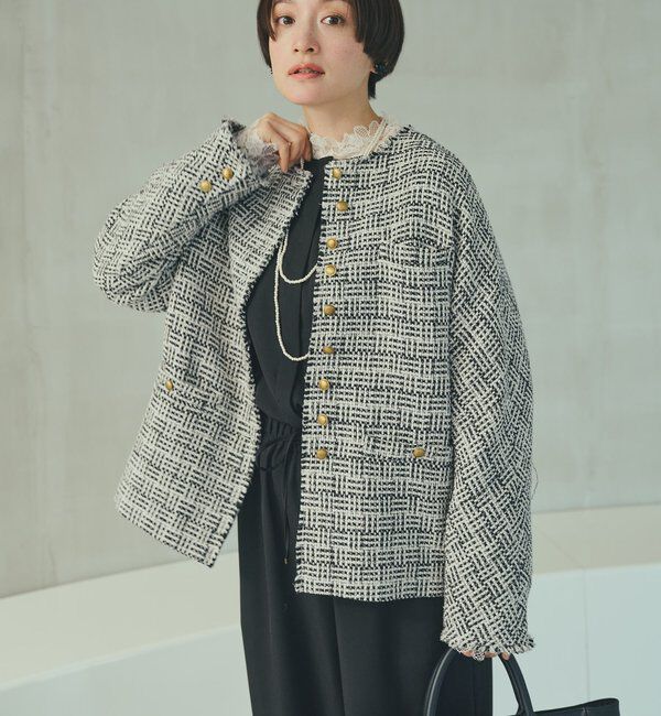  「アソートツィードノーカラージャケット」|テーラードジャケット|その他1