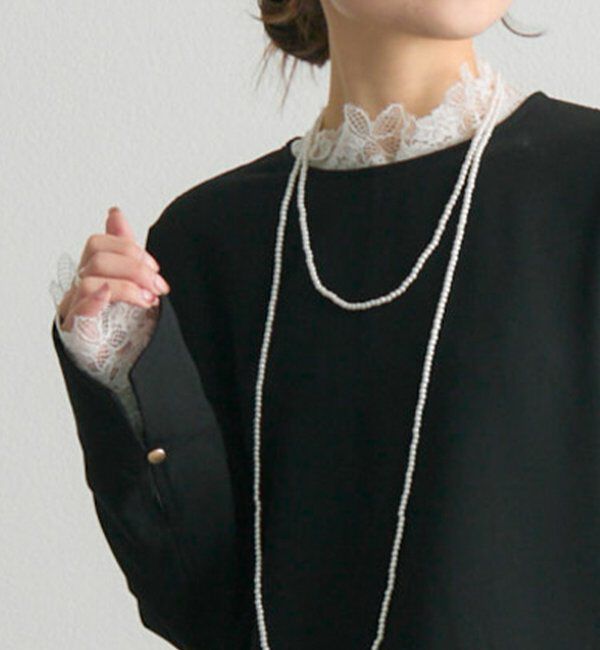  「ダブルストレッチレースカットソー」|プルオーバー|