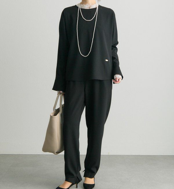  「ダブルストレッチレースカットソー」|プルオーバー|