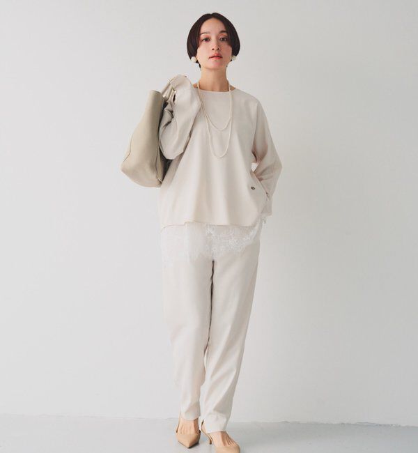  「【Du noir】ストレッチジョーゼットインスリットパンツ」|その他|