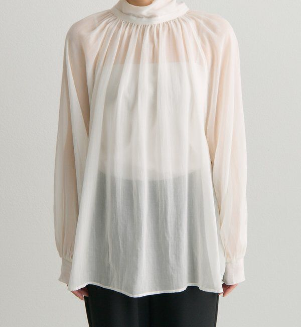  「シアーリボンタイ2WAYブラウス」|シャツ・ブラウス|