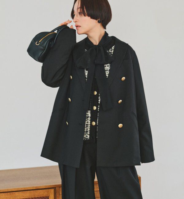  「シアーリボンタイ2WAYブラウス」|シャツ・ブラウス|