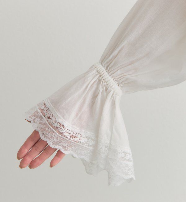  「フレアレースカフスブラウス」|シャツ・ブラウス|