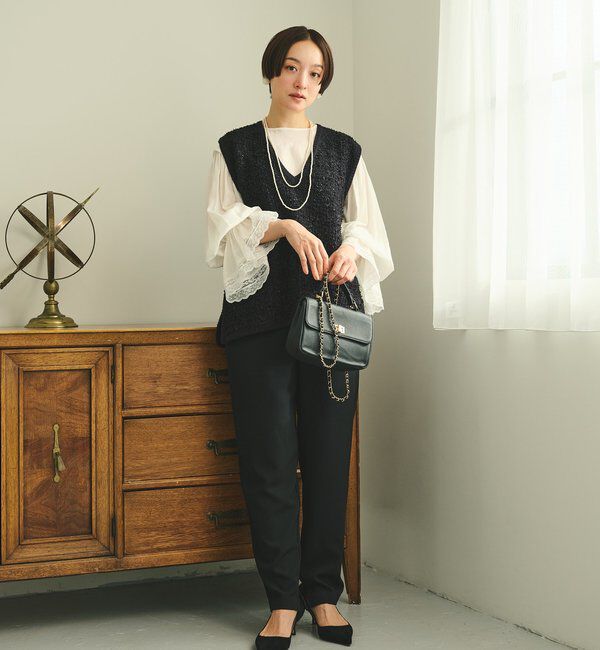  「フレアレースカフスブラウス」|シャツ・ブラウス|