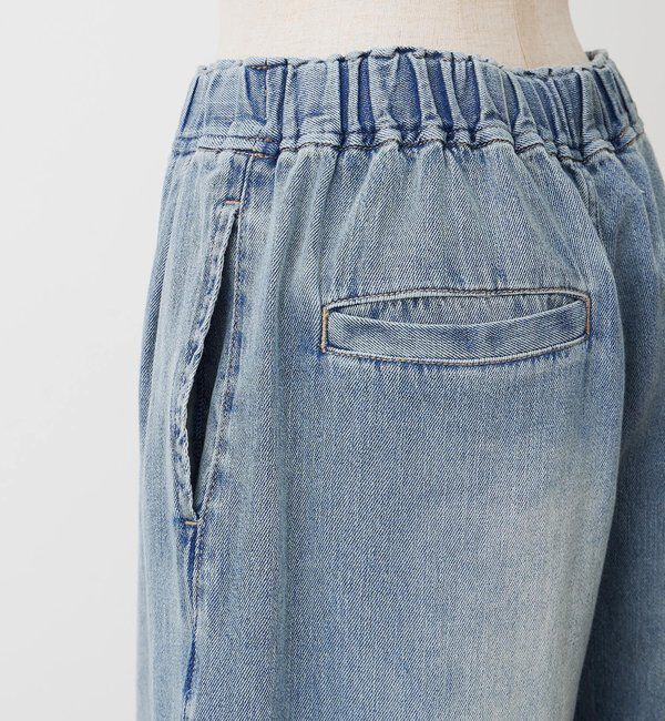  「綿麻デニムイージーパンツ」|デニム|