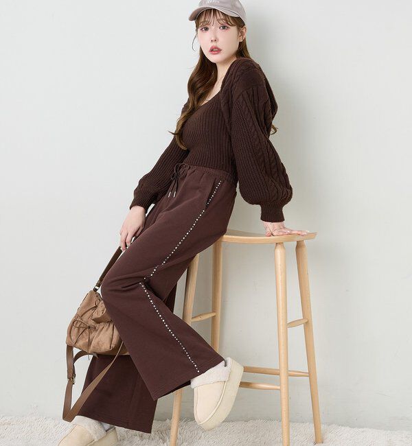  「サイドビジューカットパンツ」|その他|