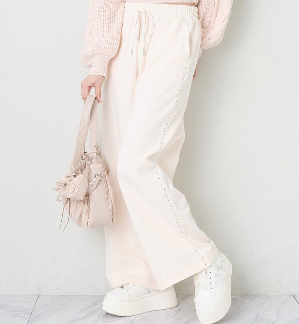  「サイドビジューカットパンツ」|その他|