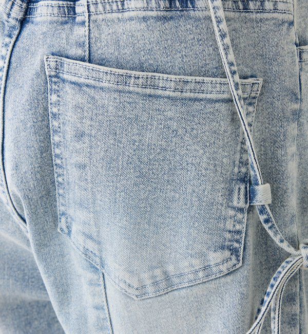  「【SMサイズ展開あり】サイドスリットリボン美脚デニムパンツ」|その他|