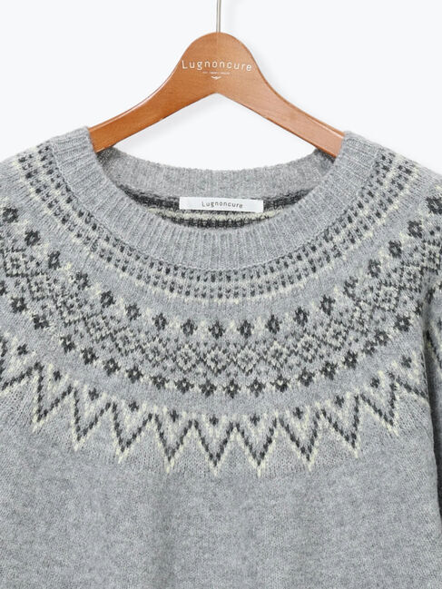 Lugnoncure「配色求心柄ニット」|ニット・セーター|
