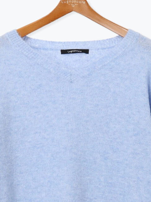 Lugnoncure「もちもちメランジVネックニット」|ニット・セーター|