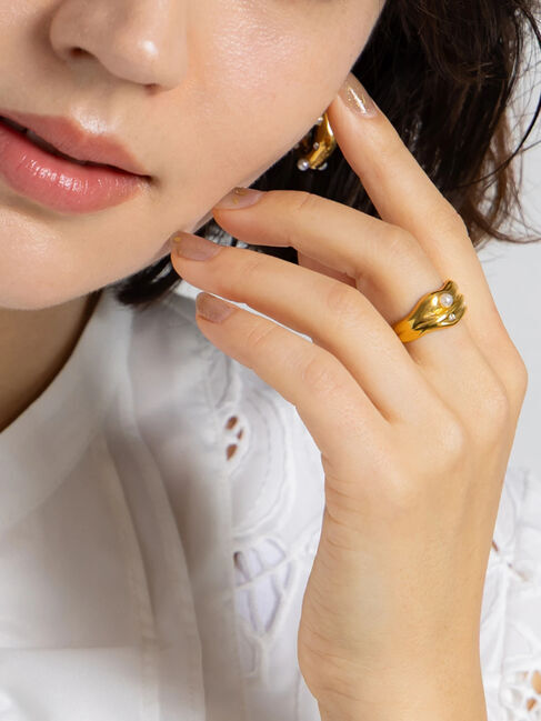 Te chichi「パールビジューリング」|ピアス|