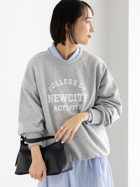 Te chichi「裏毛ロゴプルオーバー」|Tシャツ・カットソー|グレー