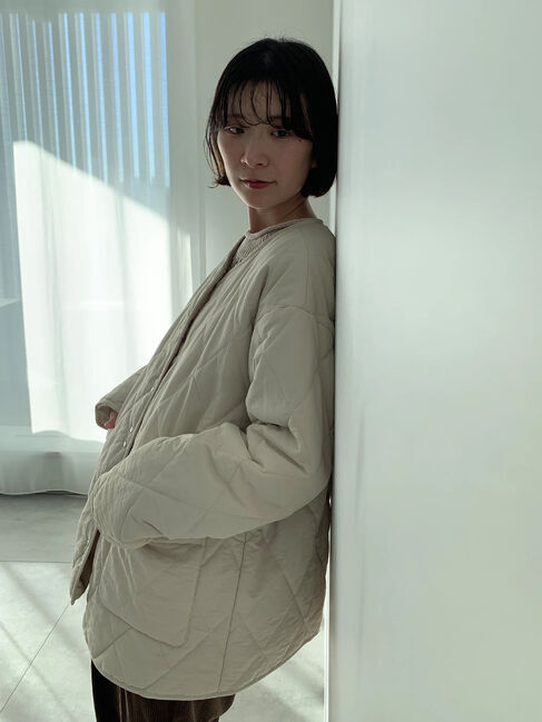 Samansa Mos2 blue「キルトミドルコート」|その他|