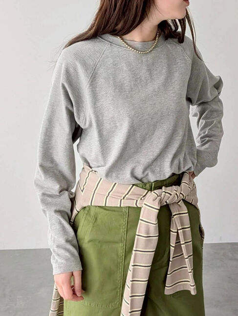 Samansa Mos2「スラブベア天クループルオーバー」|Tシャツ・カットソー|グレー