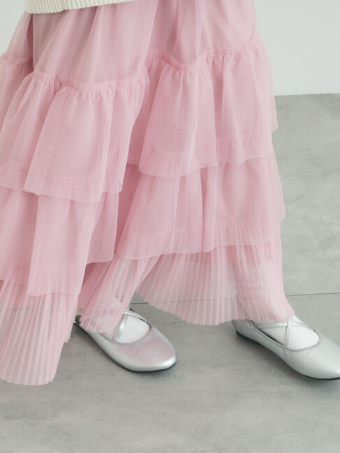 Samansa Mos2「2WAYチュールティアードスカート」|スカート|ピンク