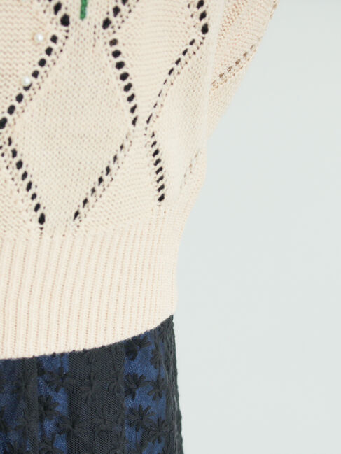 Samansa Mos2「ビーズ花刺繍カーディガン」|カーディガン|