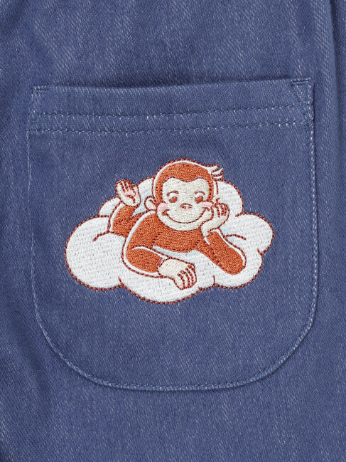 Samansa Mos2 Lagom「【おさるのジョージ】デニム風カットツイルパンツ」|その他|