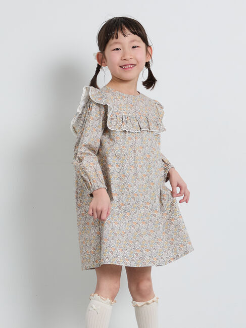 Samansa Mos2 Lagom「ヨークフリル花柄ワンピース」|ワンピース|