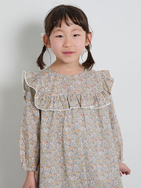 Samansa Mos2 Lagom「ヨークフリル花柄ワンピース」|ワンピース|