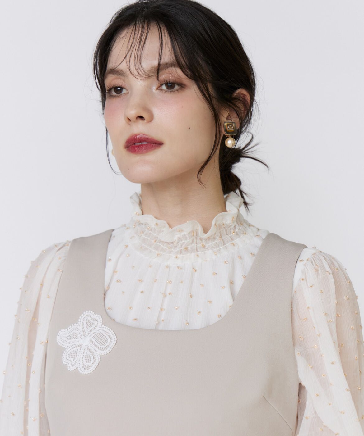 Maglie le cassetto「《ﾌﾗﾝﾄﾞﾙ45周年限定ｺﾚｸｼｮﾝ》ﾌﾗﾜｰﾓﾁｰﾌﾜﾝﾋﾟｰｽ  」|ワンピース|