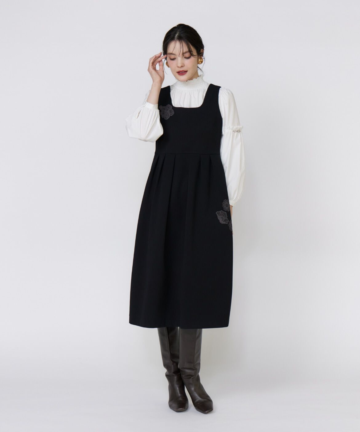 Maglie le cassetto「《ﾌﾗﾝﾄﾞﾙ45周年限定ｺﾚｸｼｮﾝ》ﾌﾗﾜｰﾓﾁｰﾌﾜﾝﾋﾟｰｽ  」|ワンピース|