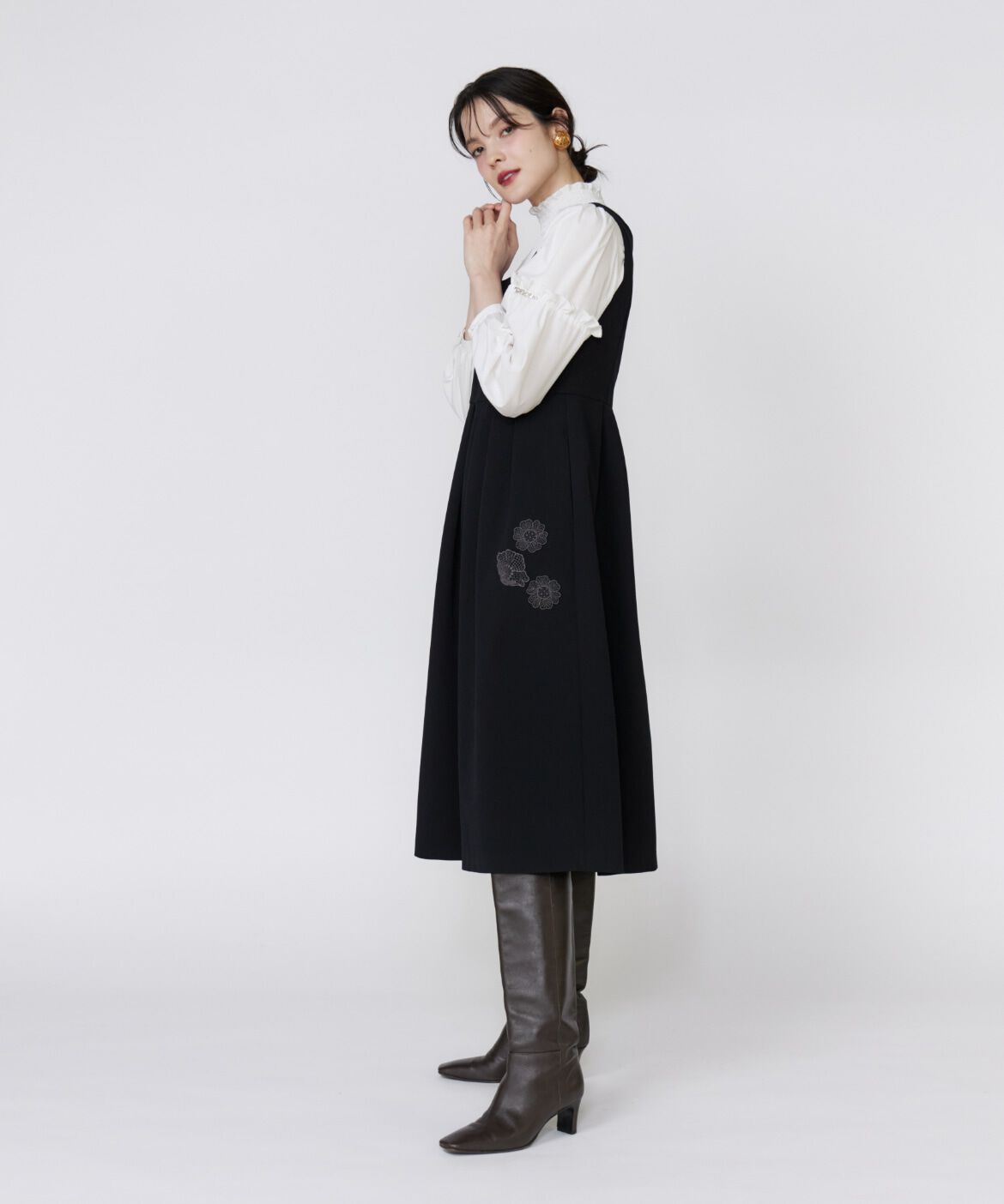 Maglie le cassetto「《ﾌﾗﾝﾄﾞﾙ45周年限定ｺﾚｸｼｮﾝ》ﾌﾗﾜｰﾓﾁｰﾌﾜﾝﾋﾟｰｽ  」|ワンピース|