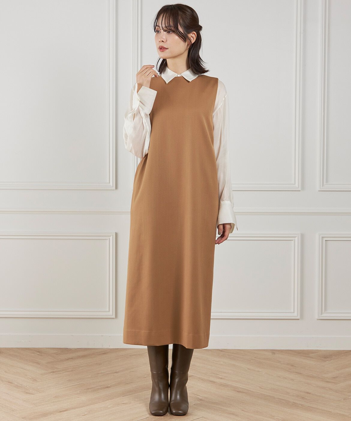 INED「ボートネックワンピース　　」|ワンピース|