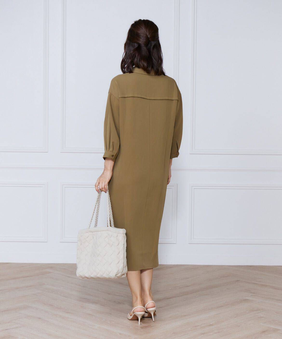 ef-de Black「サテンツイストワンピース」|ワンピース|