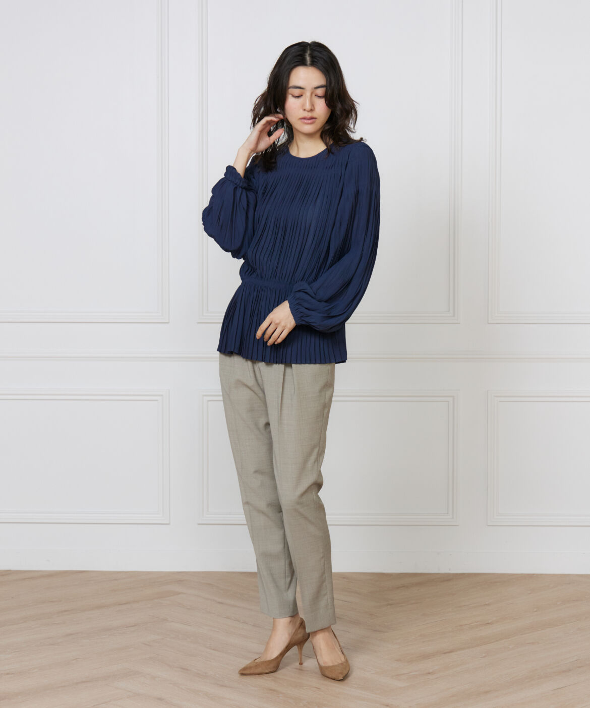 la veille by SUPERIOR CLOSET「プリーツブラウス　」|シャツ・ブラウス|