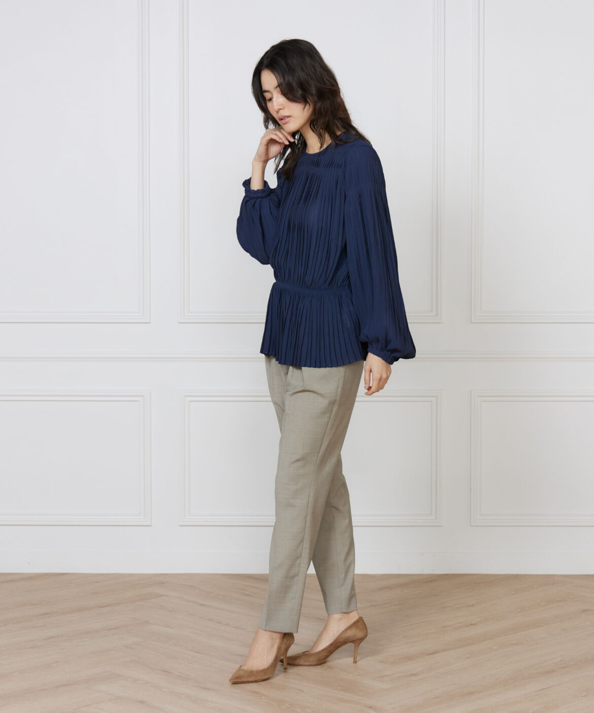 la veille by SUPERIOR CLOSET「プリーツブラウス　」|シャツ・ブラウス|