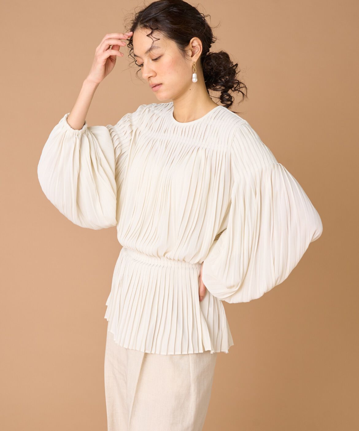 la veille by SUPERIOR CLOSET「プリーツブラウス　」|シャツ・ブラウス|