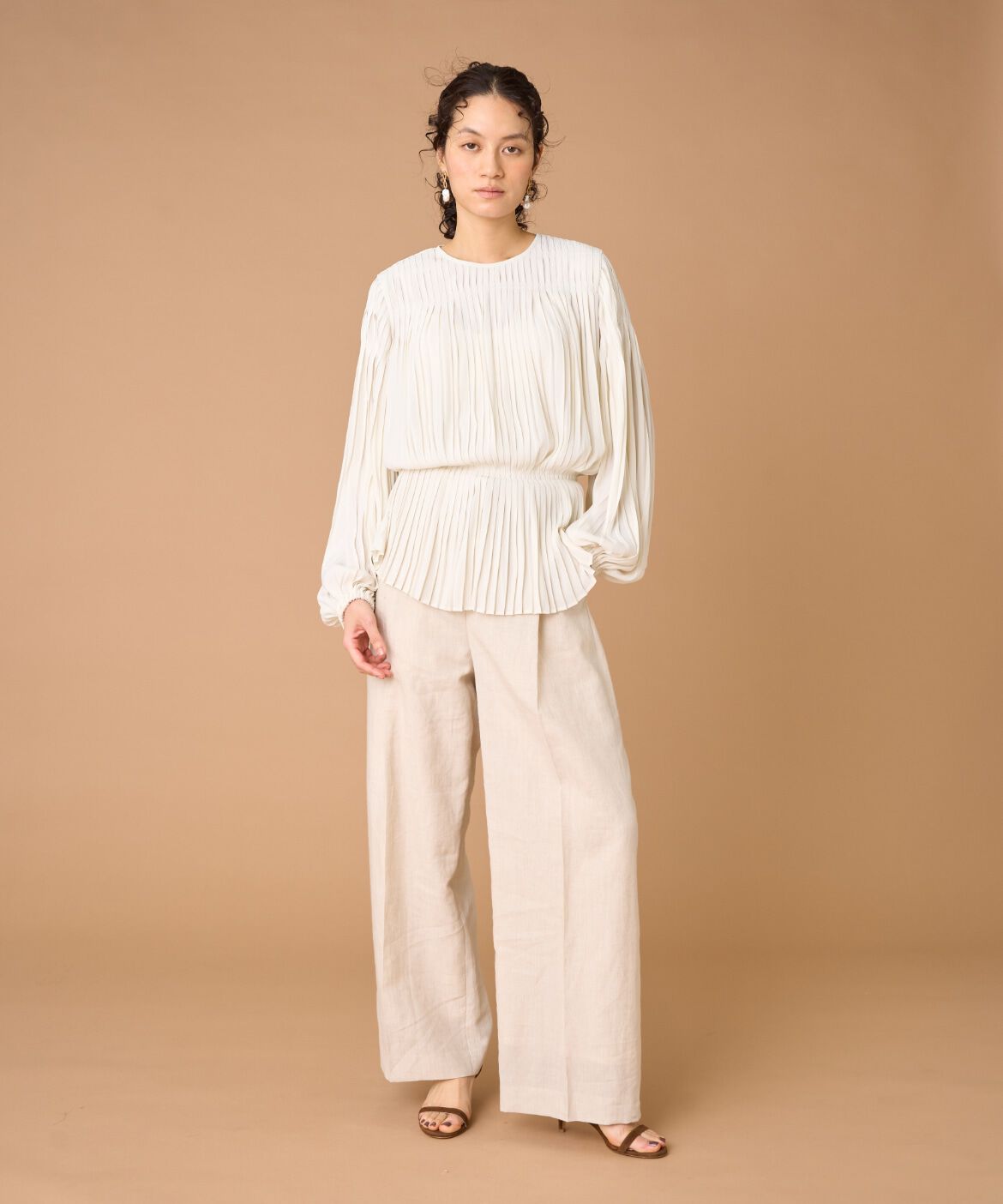 la veille by SUPERIOR CLOSET「プリーツブラウス　」|シャツ・ブラウス|