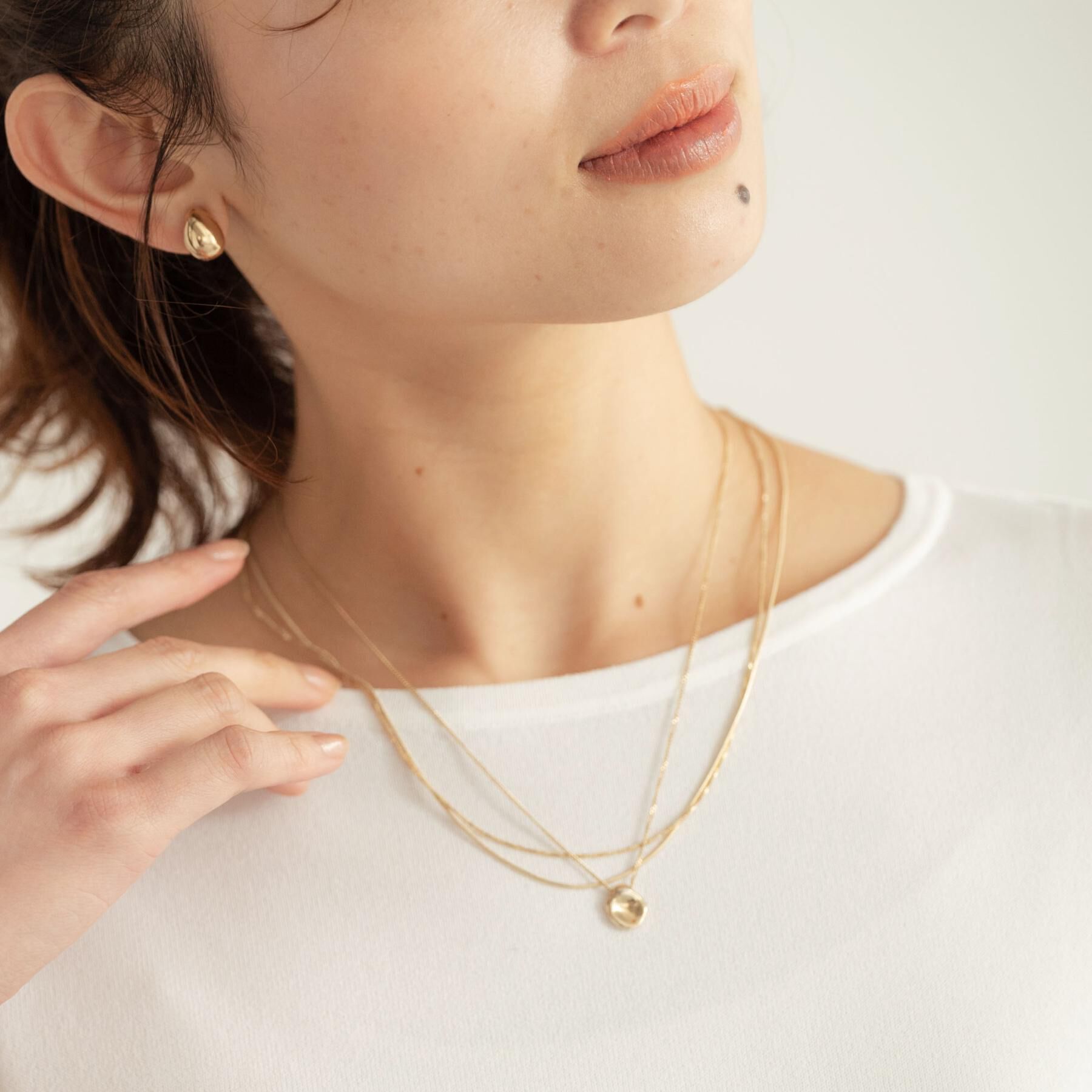 UNTITLED「【ステンレス】レイヤードチェーンネックレス」|ネックレス|